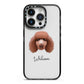 Poodle Personalised iPhone 14 Pro Black Impact Case on Silver phone