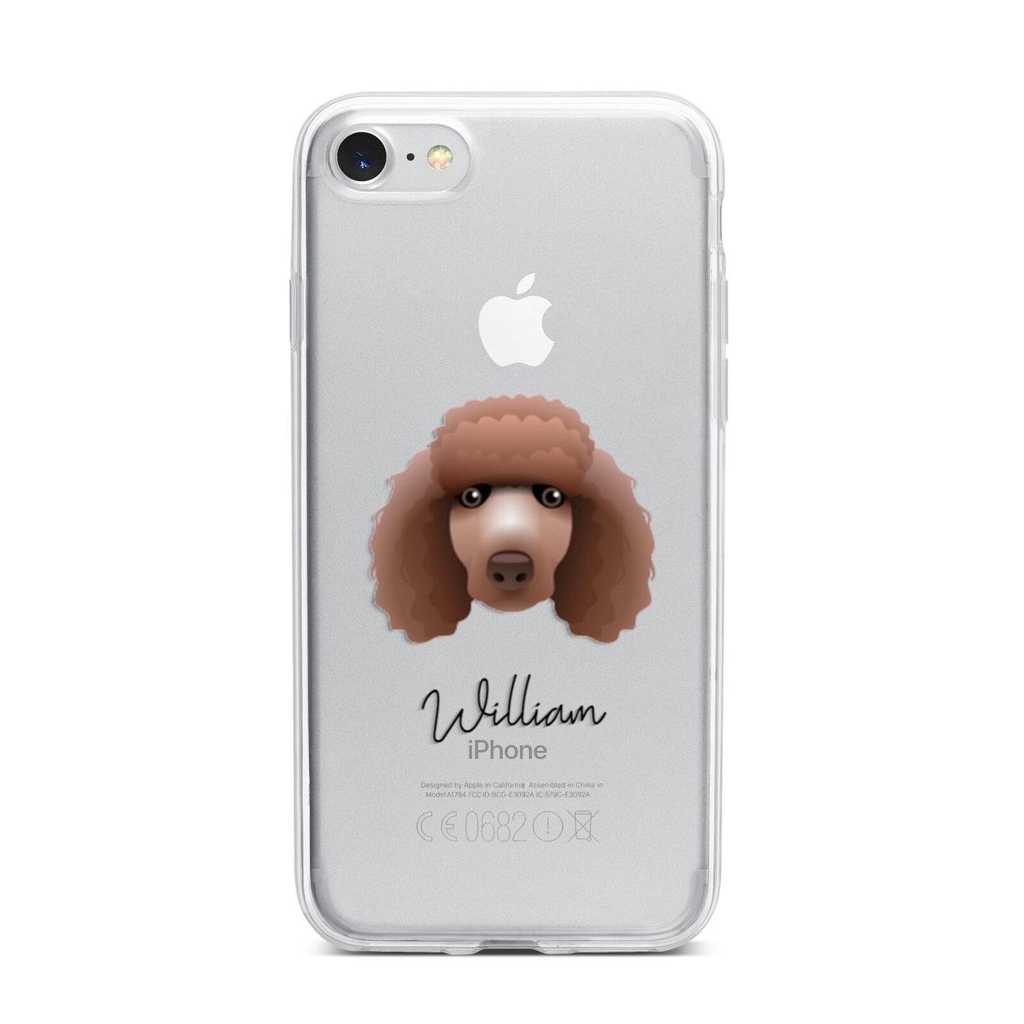 Poodle Personalised iPhone 7 Bumper Case on Silver iPhone