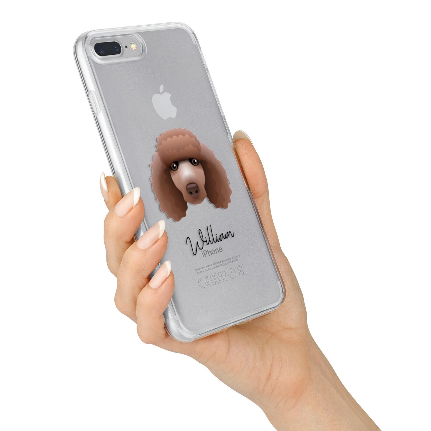 Poodle Personalised iPhone 7 Plus Bumper Case on Silver iPhone Alternative Image