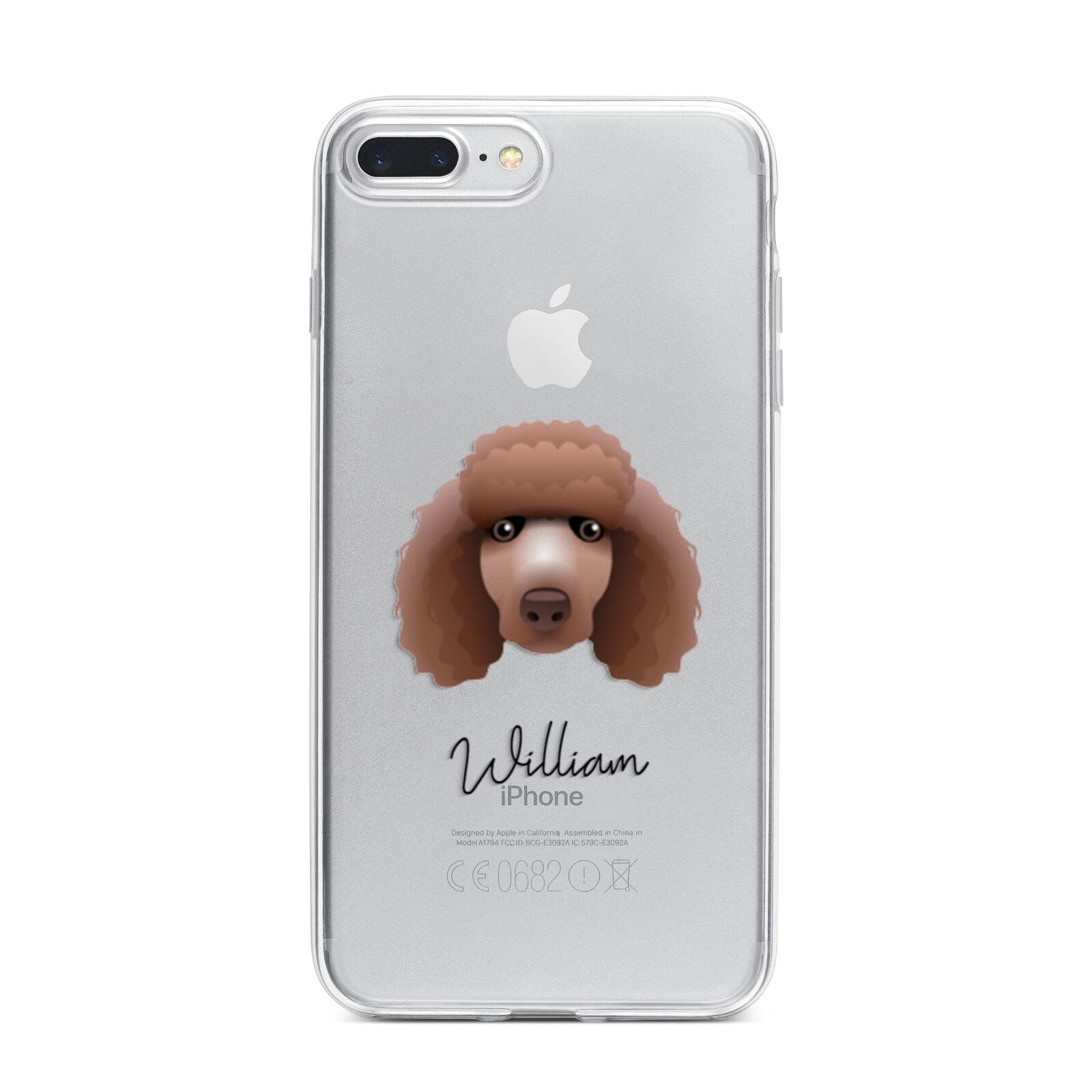 Poodle Personalised iPhone 7 Plus Bumper Case on Silver iPhone