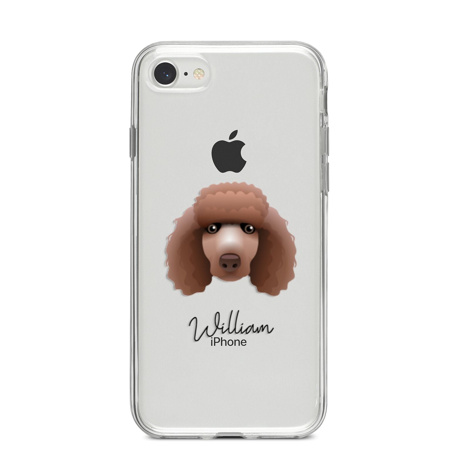 Poodle Personalised iPhone 8 Bumper Case on Silver iPhone