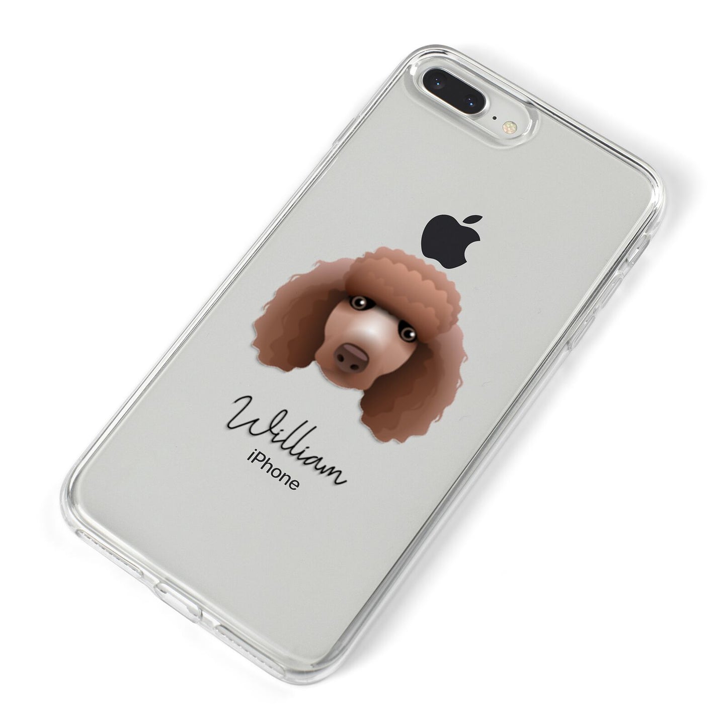 Poodle Personalised iPhone 8 Plus Bumper Case on Silver iPhone Alternative Image