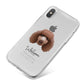 Poodle Personalised iPhone X Bumper Case on Silver iPhone