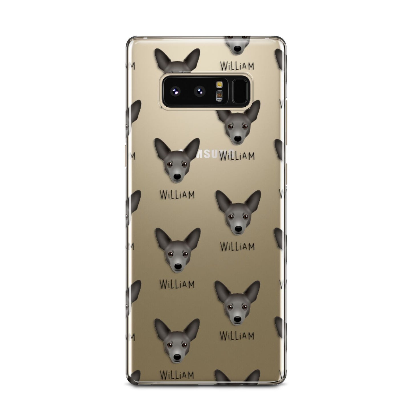 Portuguese Podengo Icon with Name Samsung Galaxy Note 8 Case