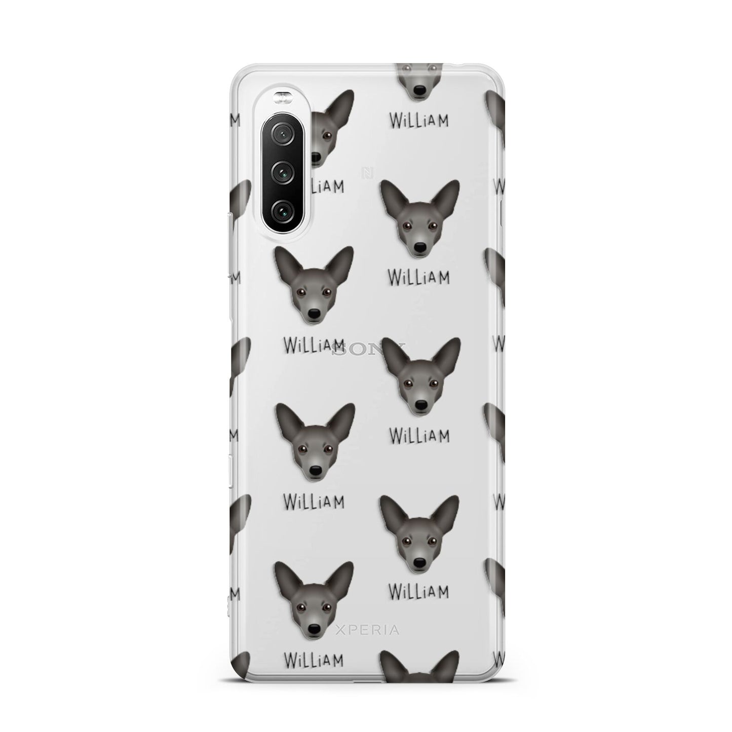 Portuguese Podengo Icon with Name Sony Xperia 10 III Case