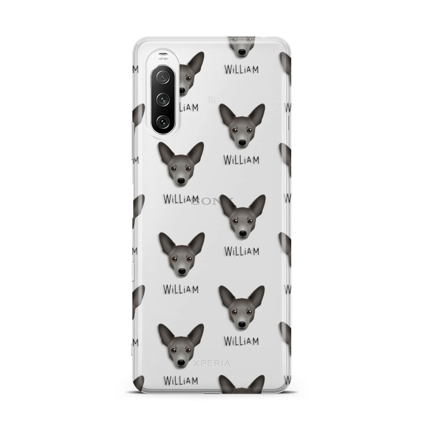 Portuguese Podengo Icon with Name Sony Xperia 10 III Case