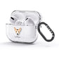 Portuguese Podengo Personalised AirPods Glitter Case 3rd Gen Side Image