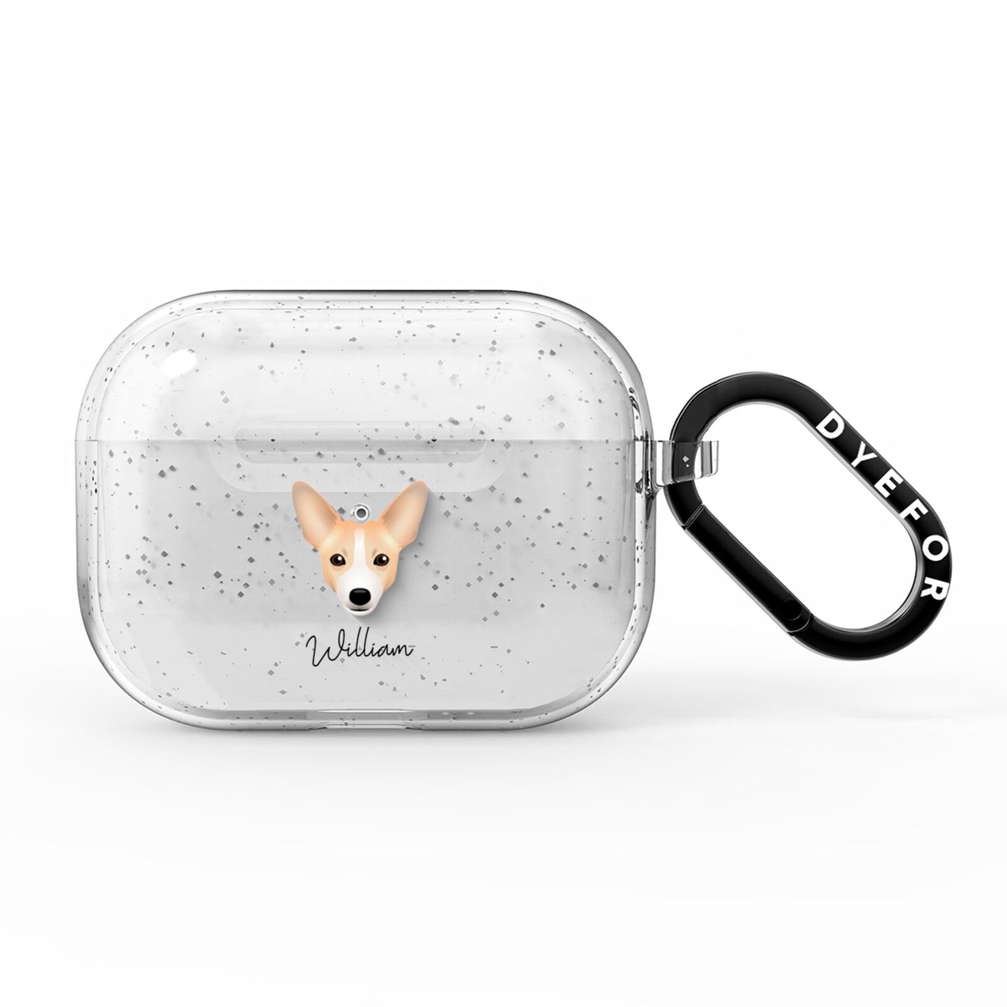 Portuguese Podengo Personalised AirPods Pro Glitter Case