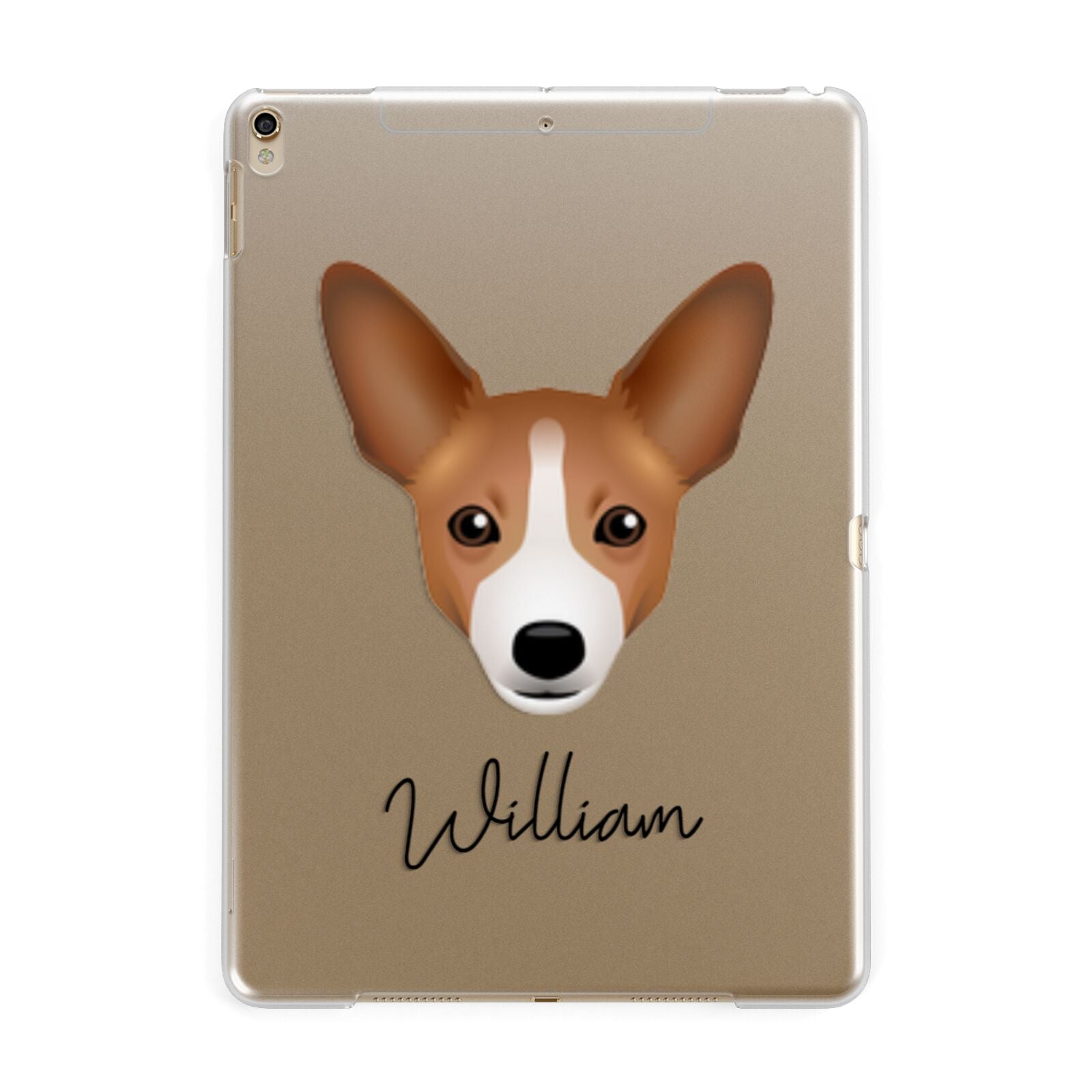 Portuguese Podengo Personalised Apple iPad Gold Case