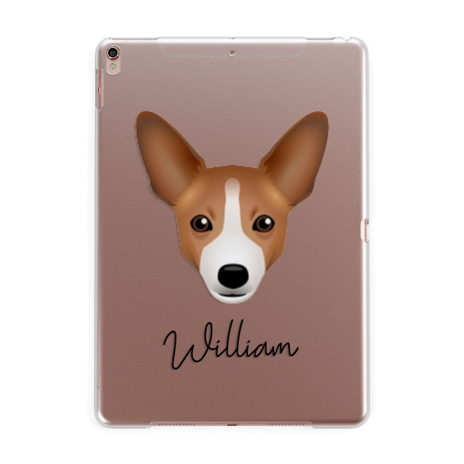 Portuguese Podengo Personalised Apple iPad Rose Gold Case