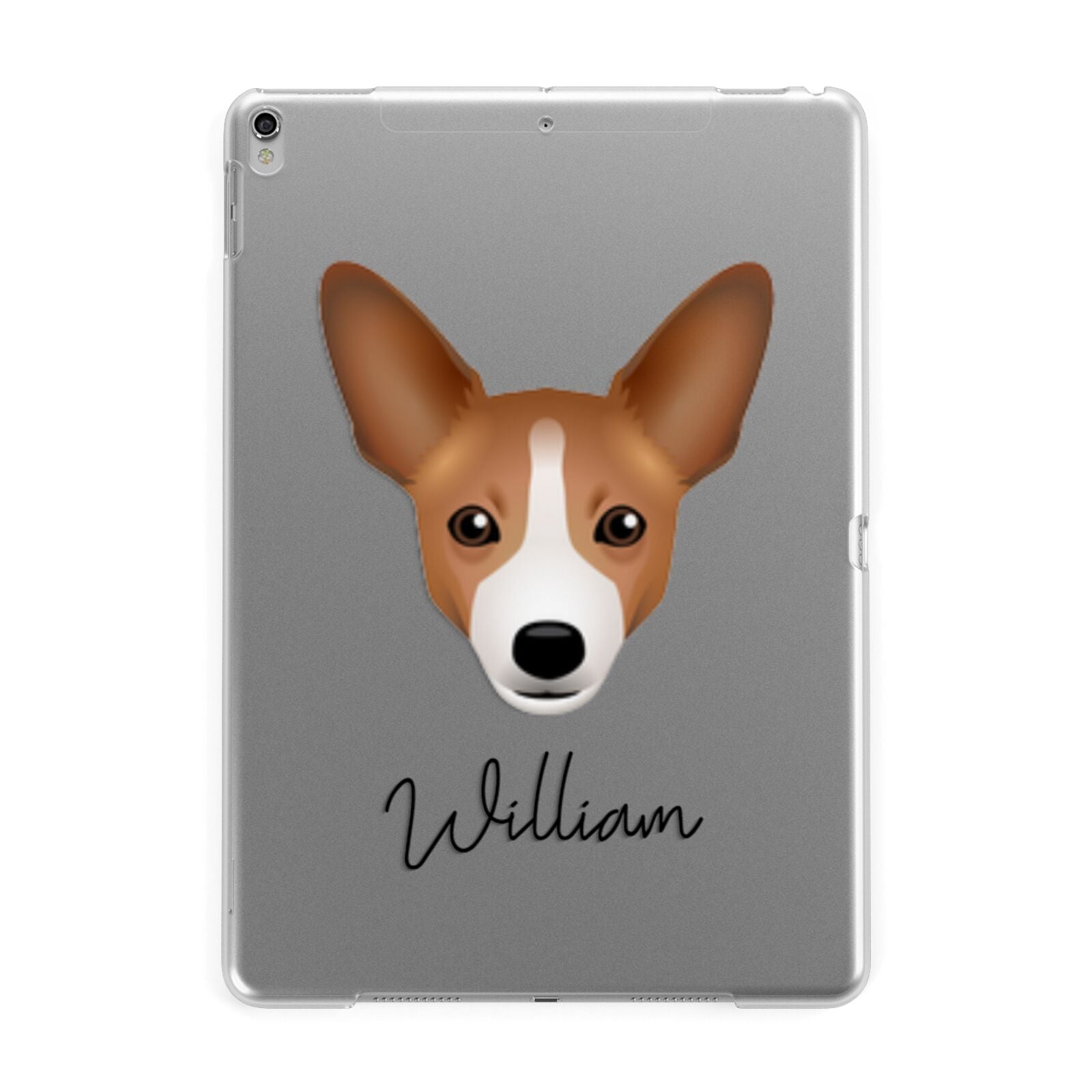 Portuguese Podengo Personalised Apple iPad Silver Case