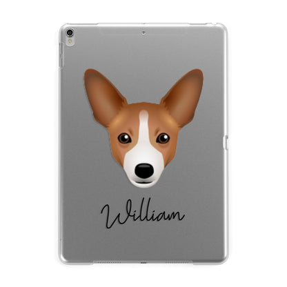 Portuguese Podengo Personalised Apple iPad Silver Case