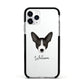 Portuguese Podengo Personalised Apple iPhone 11 Pro in Silver with Black Impact Case