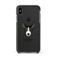 Portuguese Podengo Personalised Apple iPhone Xs Max Impact Case Black Edge on Black Phone