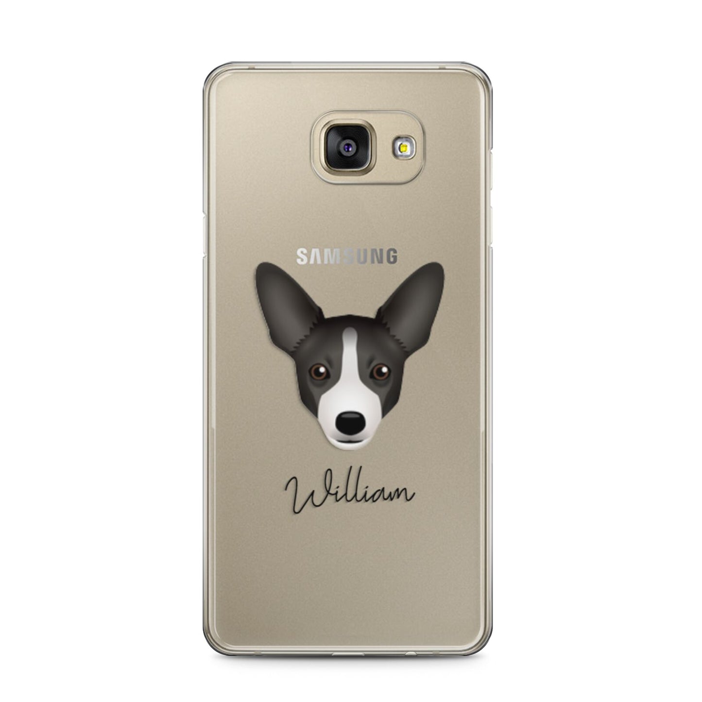 Portuguese Podengo Personalised Samsung Galaxy A5 2016 Case on gold phone