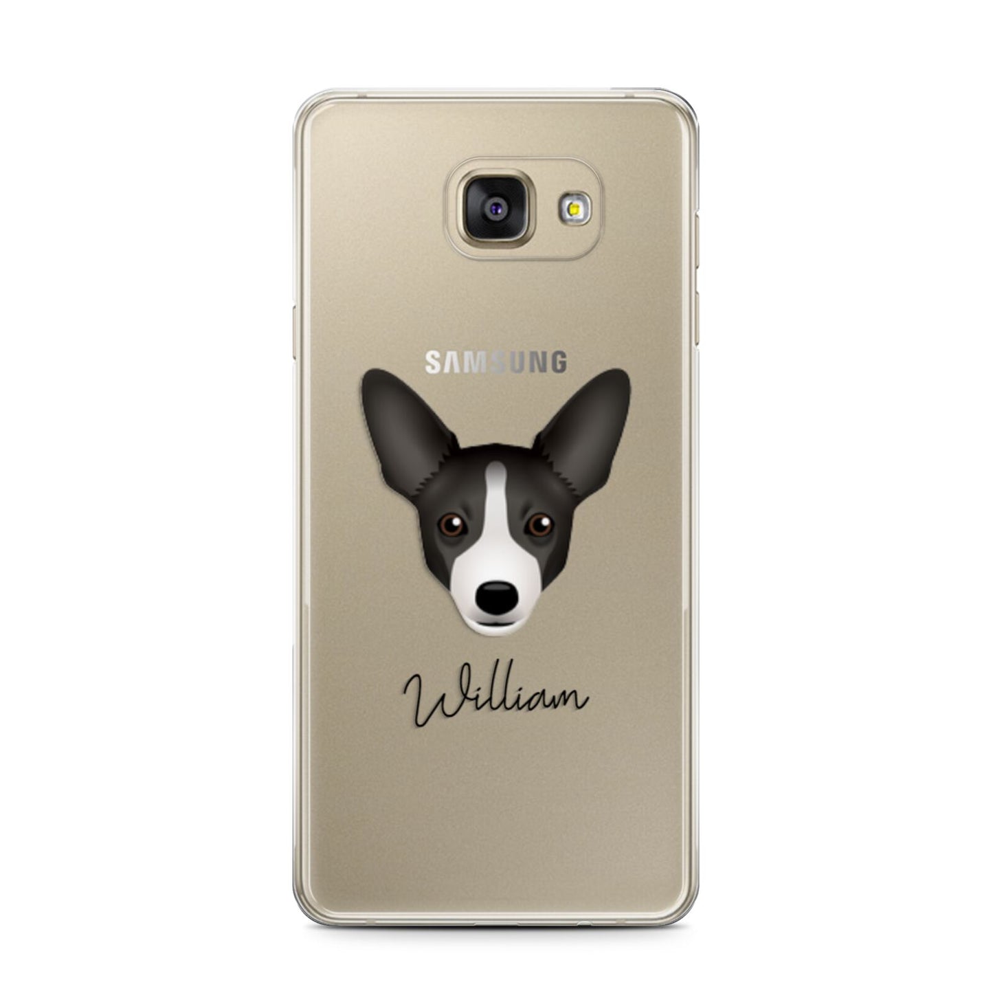 Portuguese Podengo Personalised Samsung Galaxy A7 2016 Case on gold phone