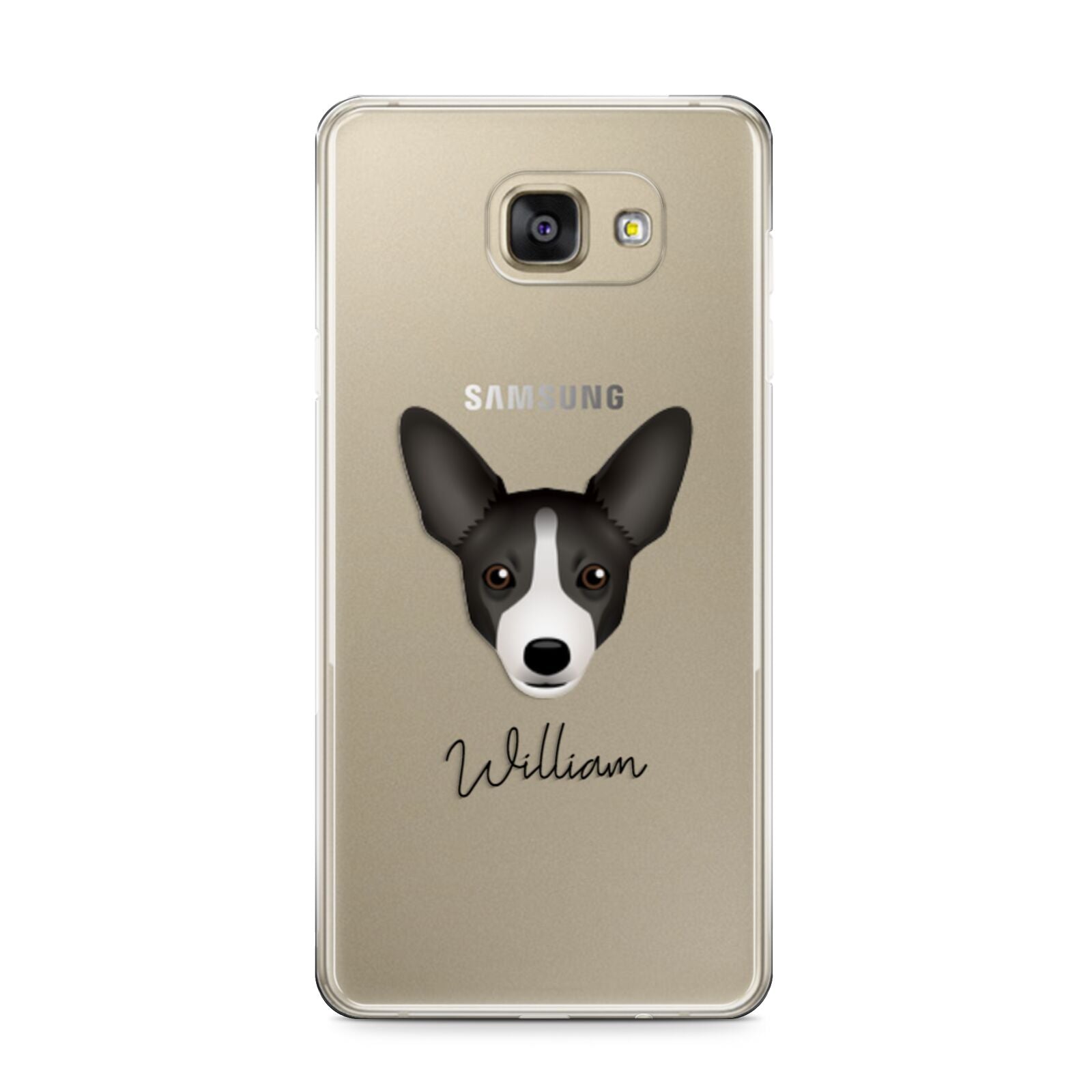 Portuguese Podengo Personalised Samsung Galaxy A9 2016 Case on gold phone
