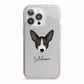 Portuguese Podengo Personalised iPhone 13 Pro TPU Impact Case with Pink Edges