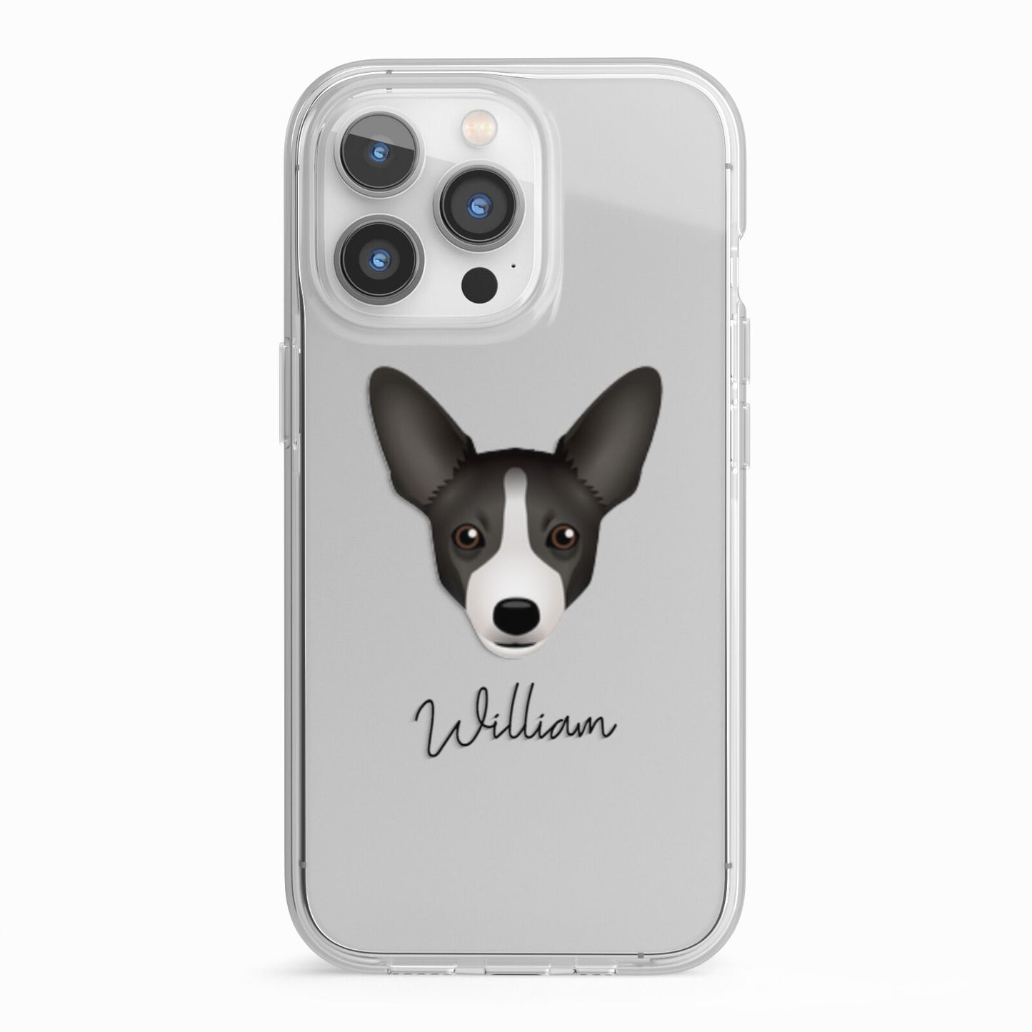 Portuguese Podengo Personalised iPhone 13 Pro TPU Impact Case with White Edges