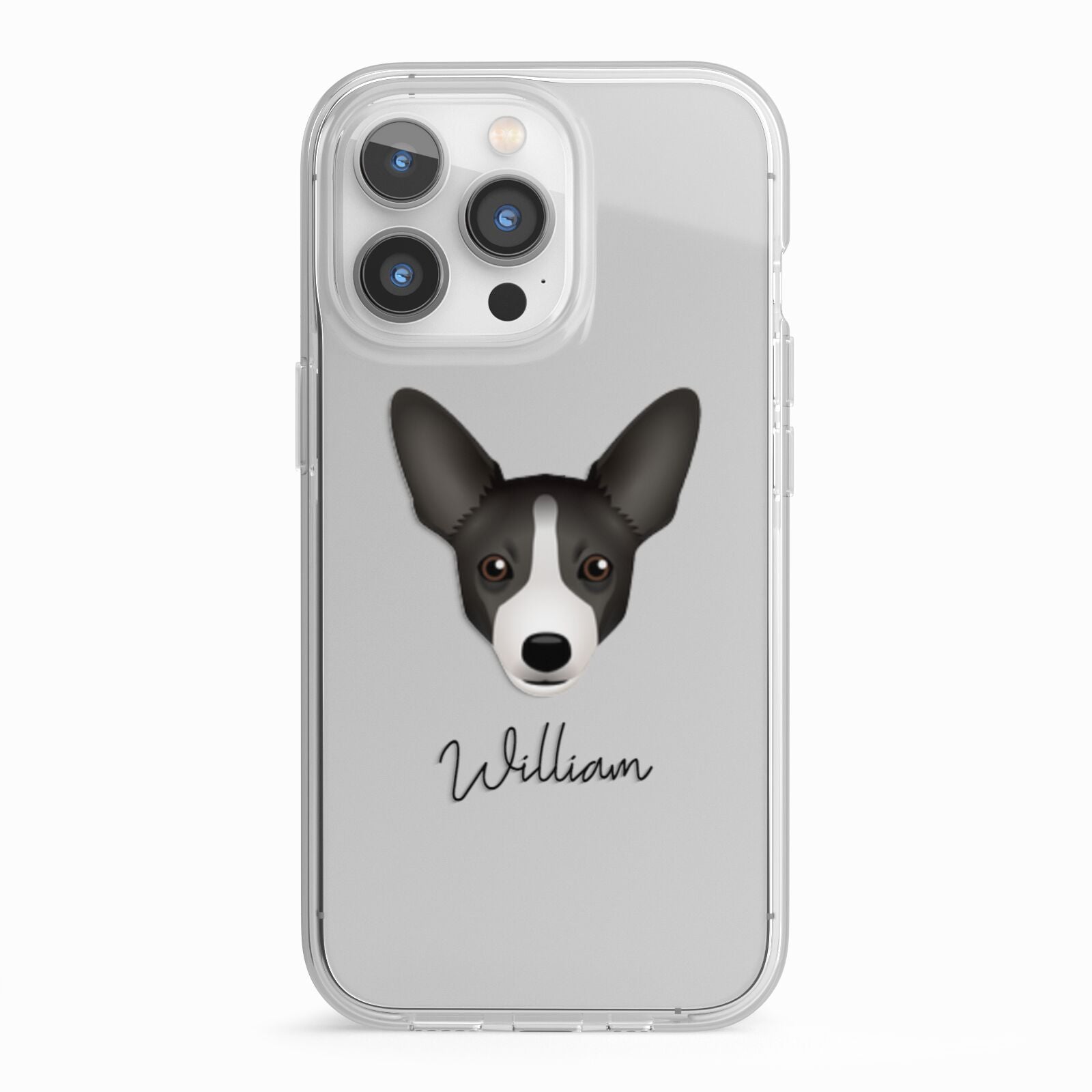 Portuguese Podengo Personalised iPhone 13 Pro TPU Impact Case with White Edges