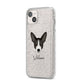 Portuguese Podengo Personalised iPhone 14 Plus Glitter Tough Case Starlight Angled Image