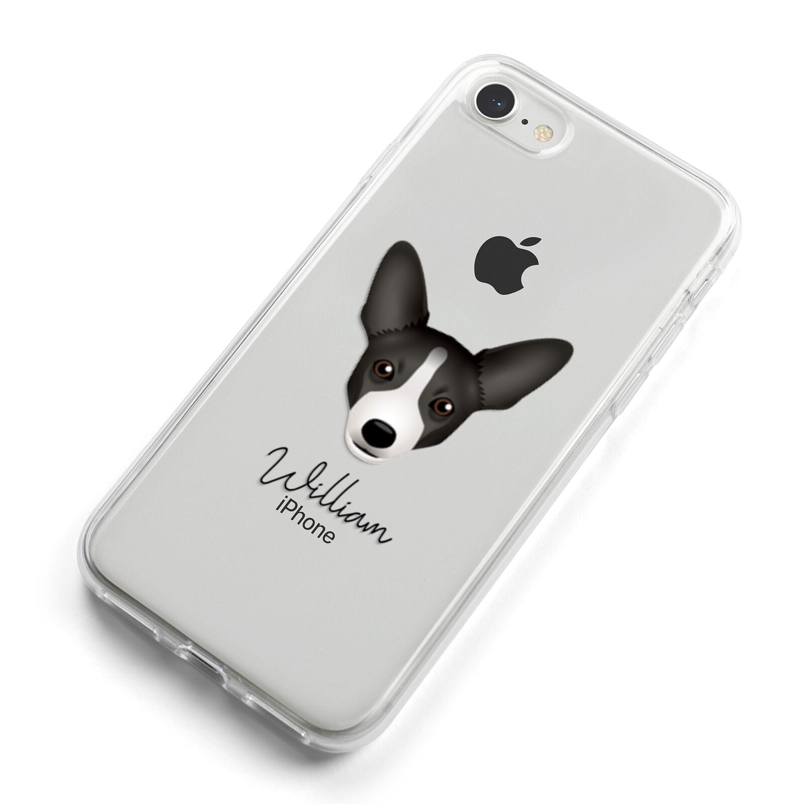 Portuguese Podengo Personalised iPhone 8 Bumper Case on Silver iPhone Alternative Image
