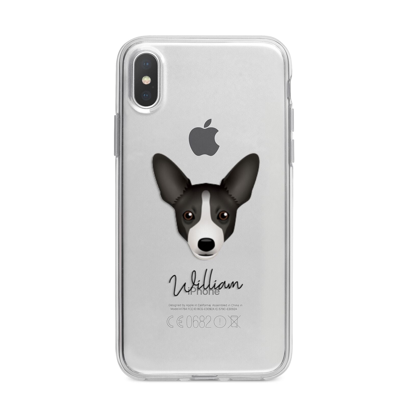 Portuguese Podengo Personalised iPhone X Bumper Case on Silver iPhone Alternative Image 1