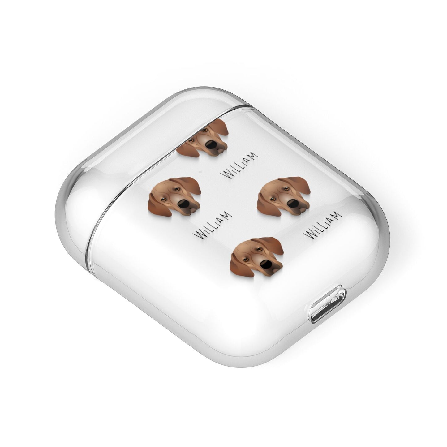 Portuguese Pointer Icon with Name AirPods Case Laid Flat