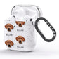 Portuguese Pointer Icon with Name AirPods Glitter Case Side Image