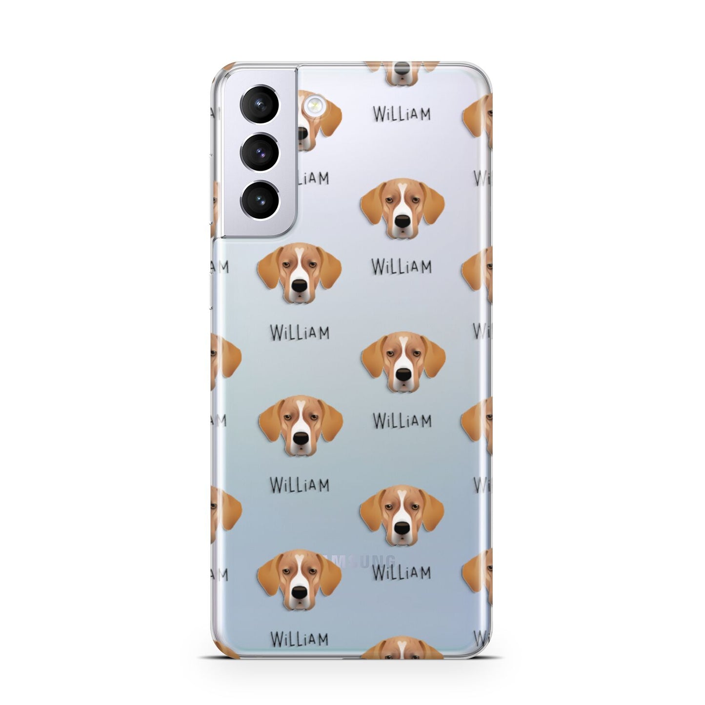 Portuguese Pointer Icon with Name Samsung S21 Plus Phone Case