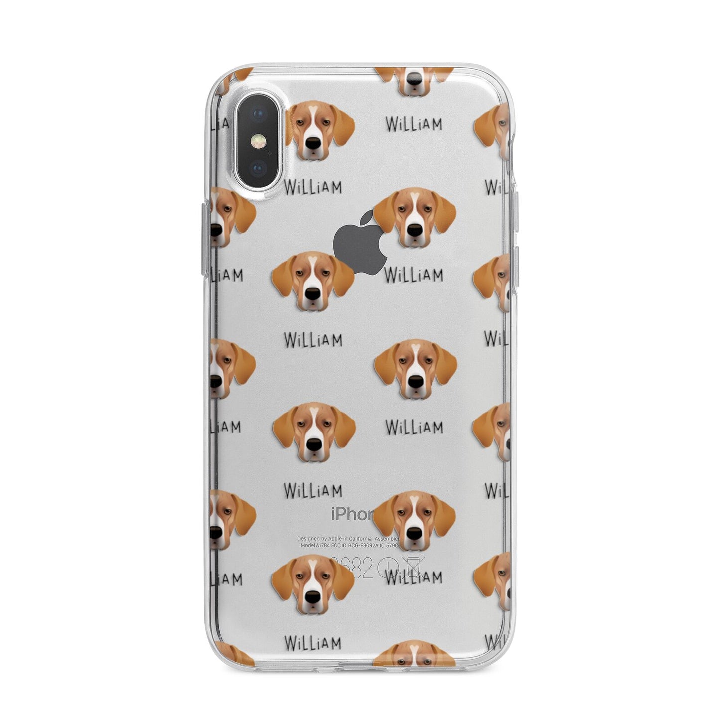 Portuguese Pointer Icon with Name iPhone X Bumper Case on Silver iPhone Alternative Image 1