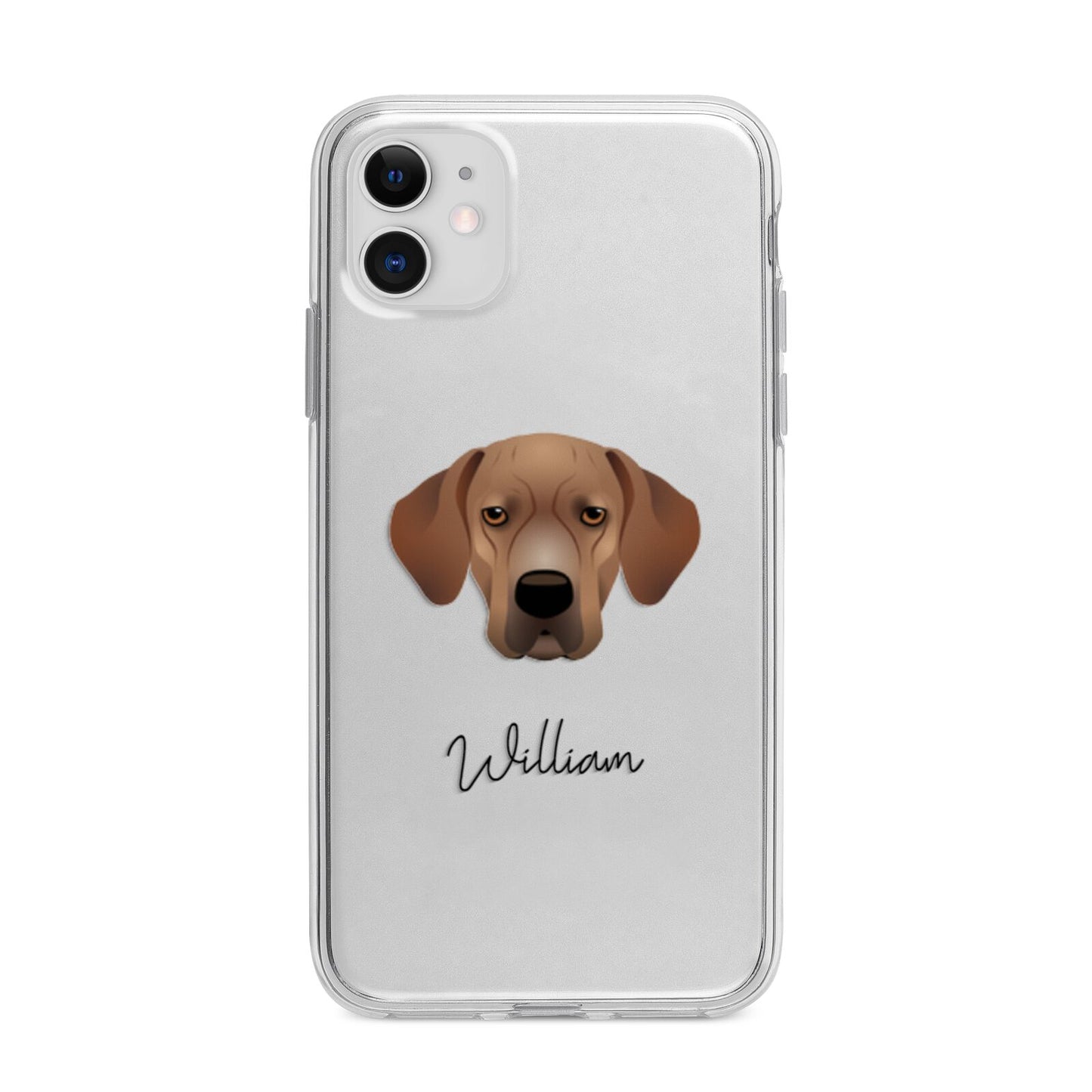 Portuguese Pointer Personalised Apple iPhone 11 in White with Bumper Case