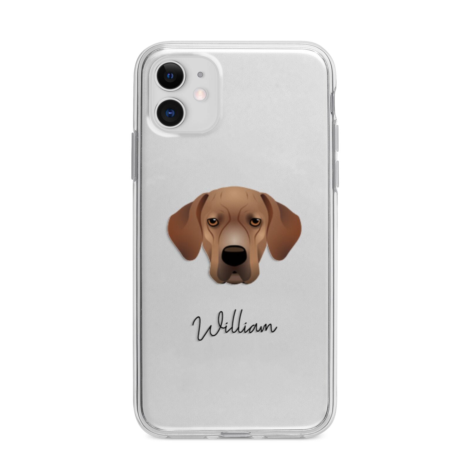 Portuguese Pointer Personalised Apple iPhone 11 in White with Bumper Case