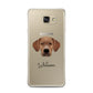 Portuguese Pointer Personalised Samsung Galaxy A7 2016 Case on gold phone