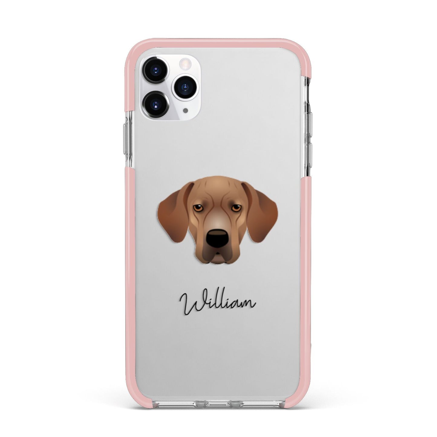 Portuguese Pointer Personalised iPhone 11 Pro Max Impact Pink Edge Case