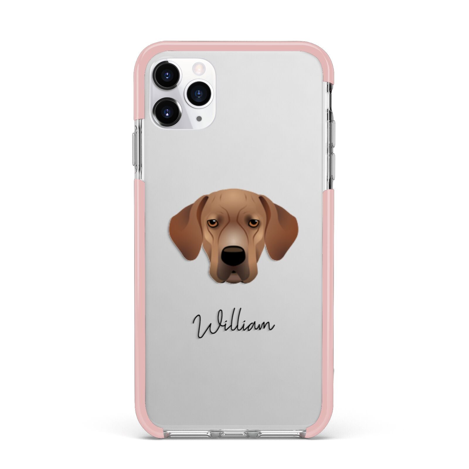 Portuguese Pointer Personalised iPhone 11 Pro Max Impact Pink Edge Case
