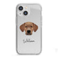 Portuguese Pointer Personalised iPhone 13 Mini TPU Impact Case with White Edges