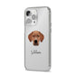 Portuguese Pointer Personalised iPhone 14 Pro Max Clear Tough Case Silver Angled Image