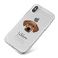 Portuguese Pointer Personalised iPhone X Bumper Case on Silver iPhone