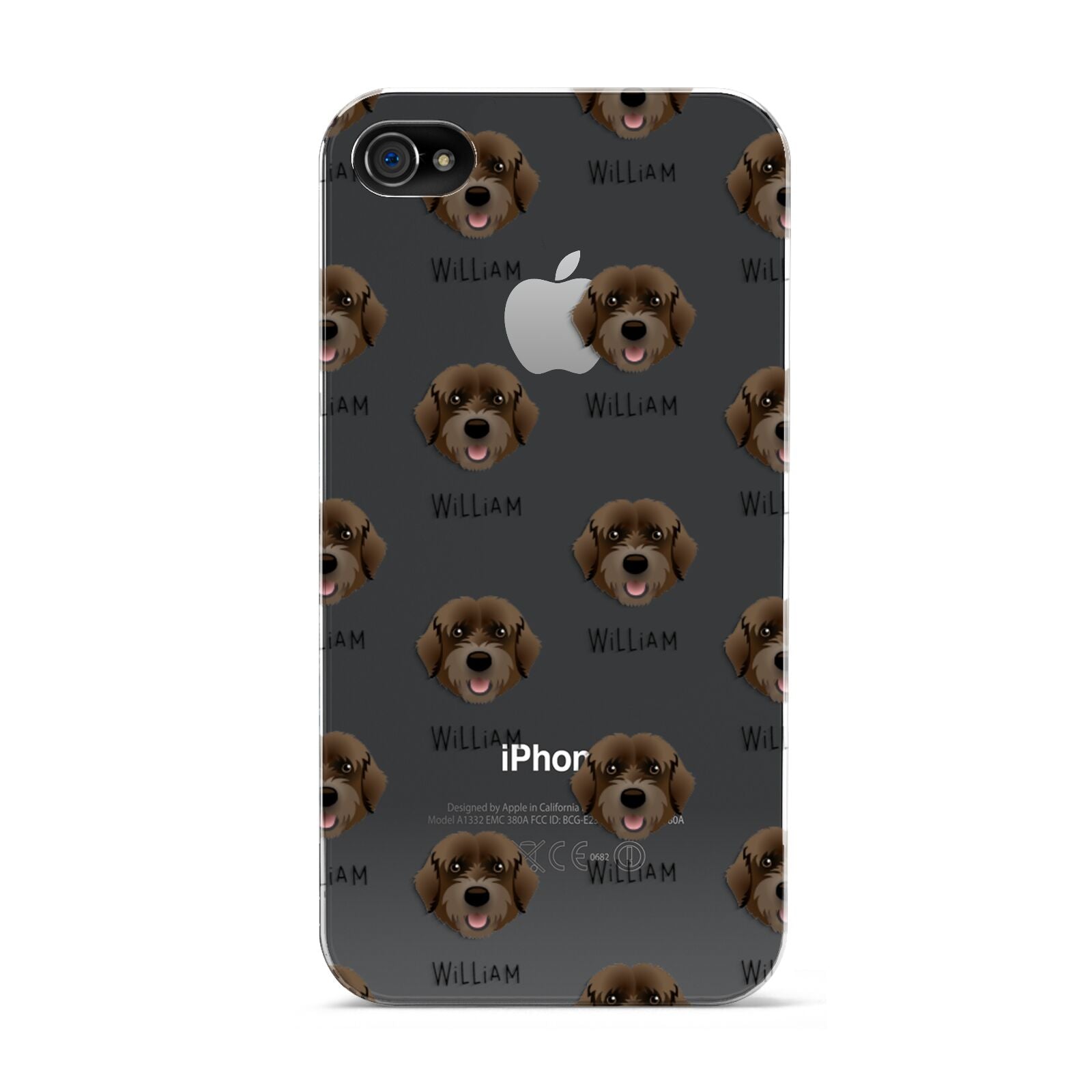 Portuguese Water Dog Icon with Name Apple iPhone 4s Case