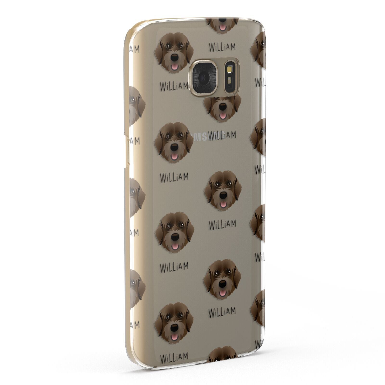 Portuguese Water Dog Icon with Name Samsung Galaxy Case Fourty Five Degrees