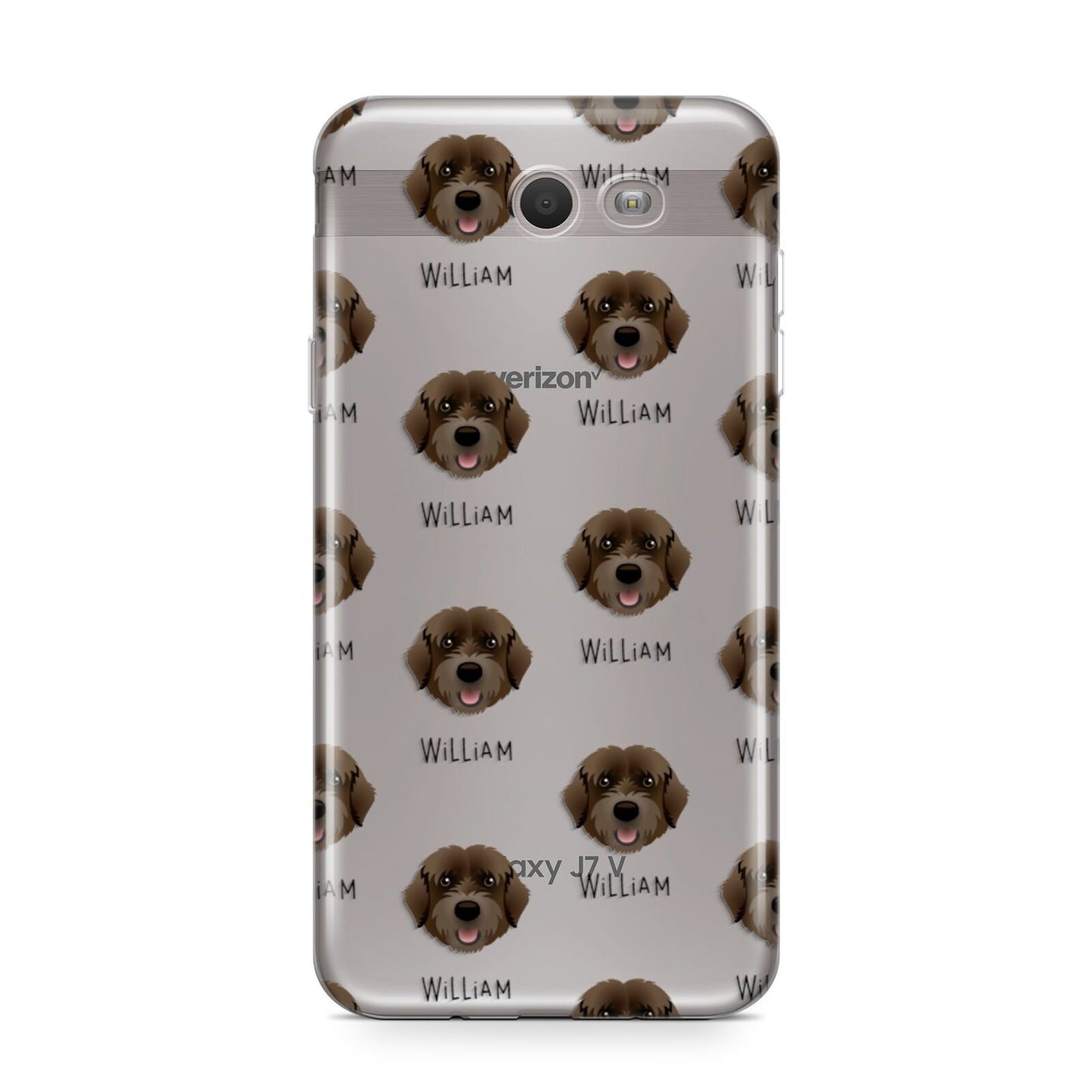 Portuguese Water Dog Icon with Name Samsung Galaxy J7 2017 Case