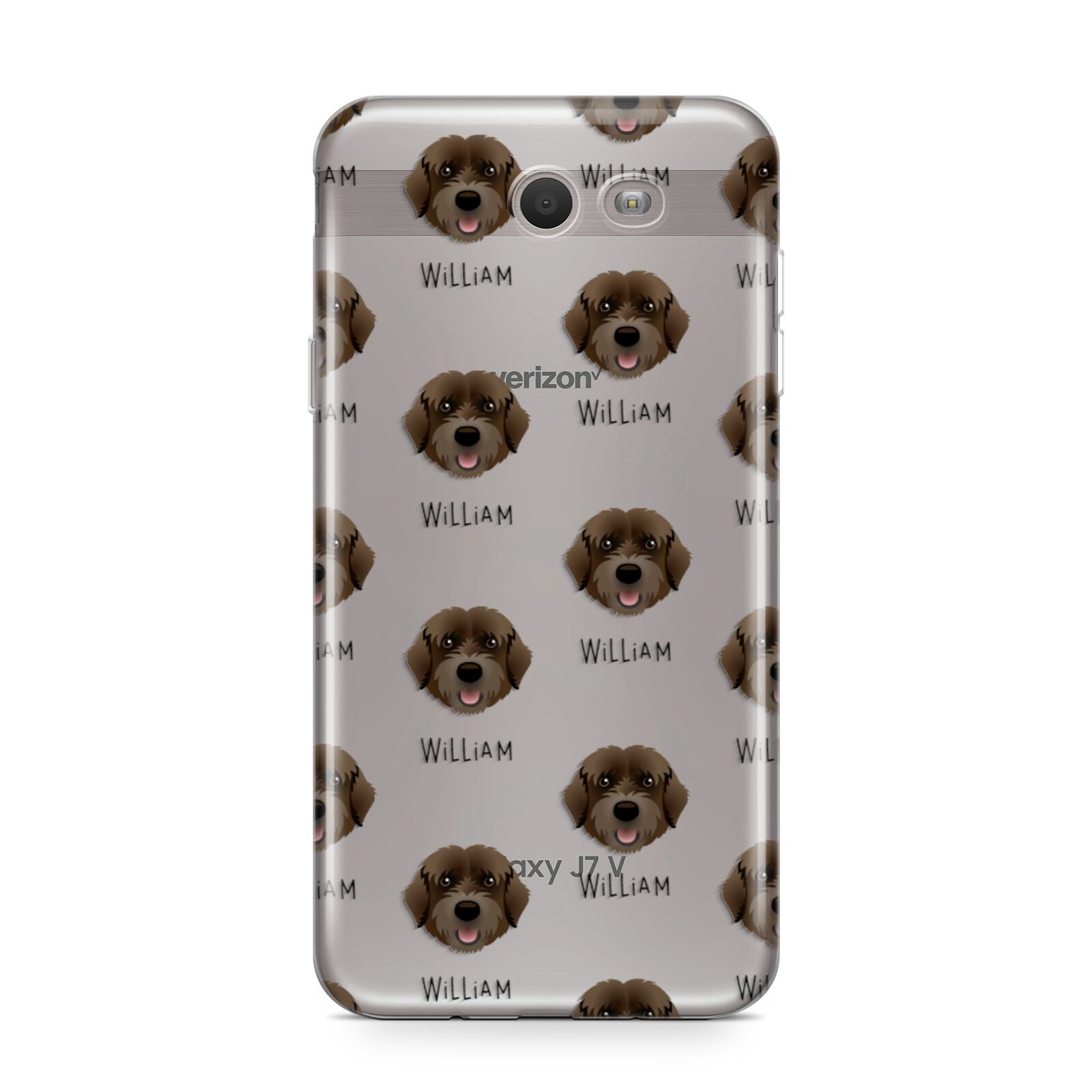 Portuguese Water Dog Icon with Name Samsung Galaxy J7 2017 Case