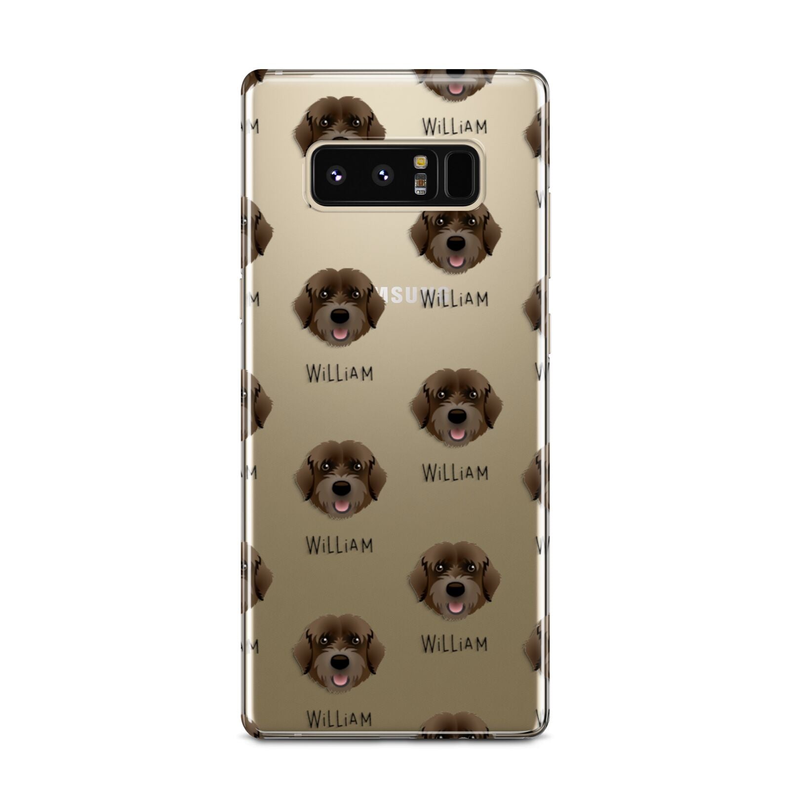 Portuguese Water Dog Icon with Name Samsung Galaxy Note 8 Case