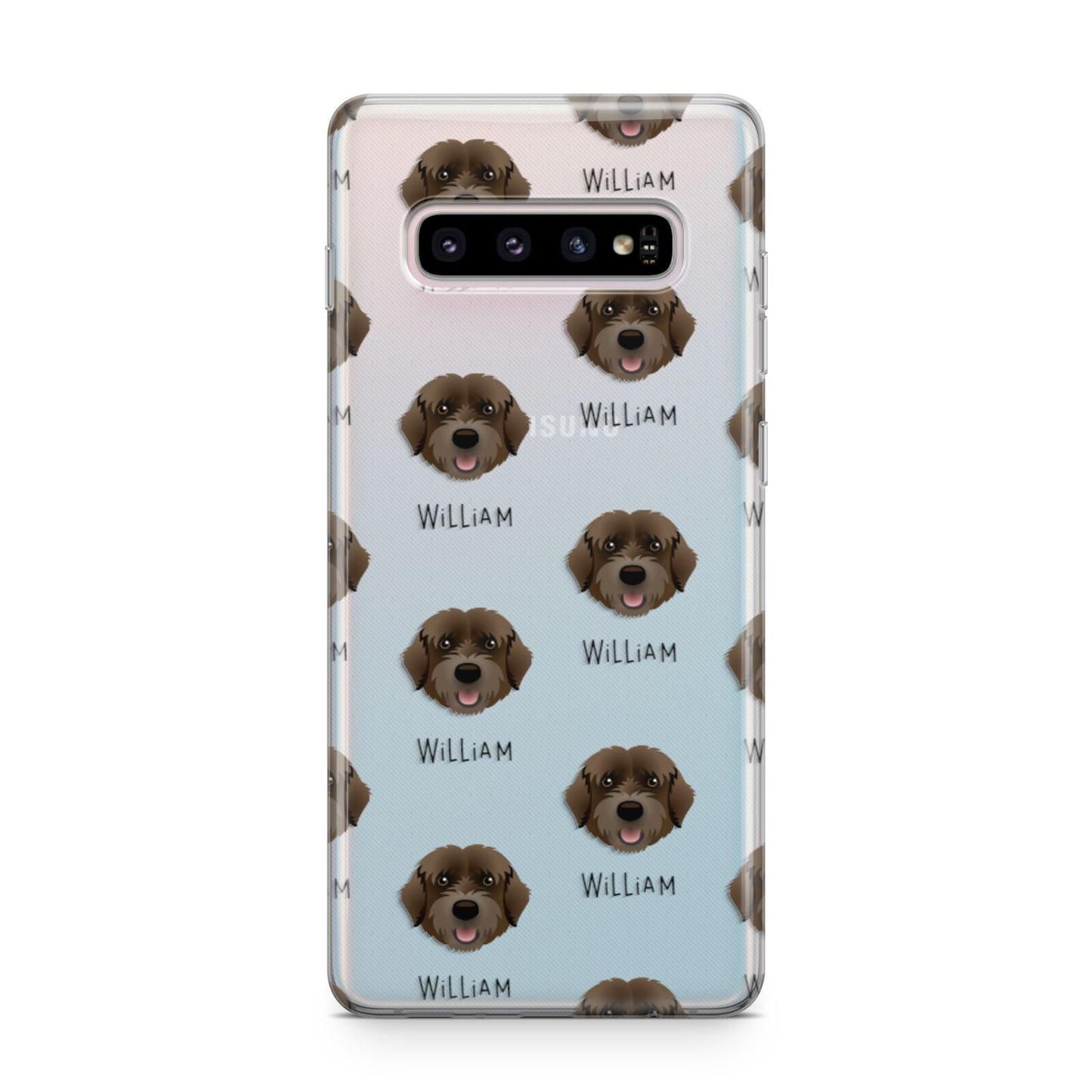 Portuguese Water Dog Icon with Name Samsung Galaxy S10 Plus Case