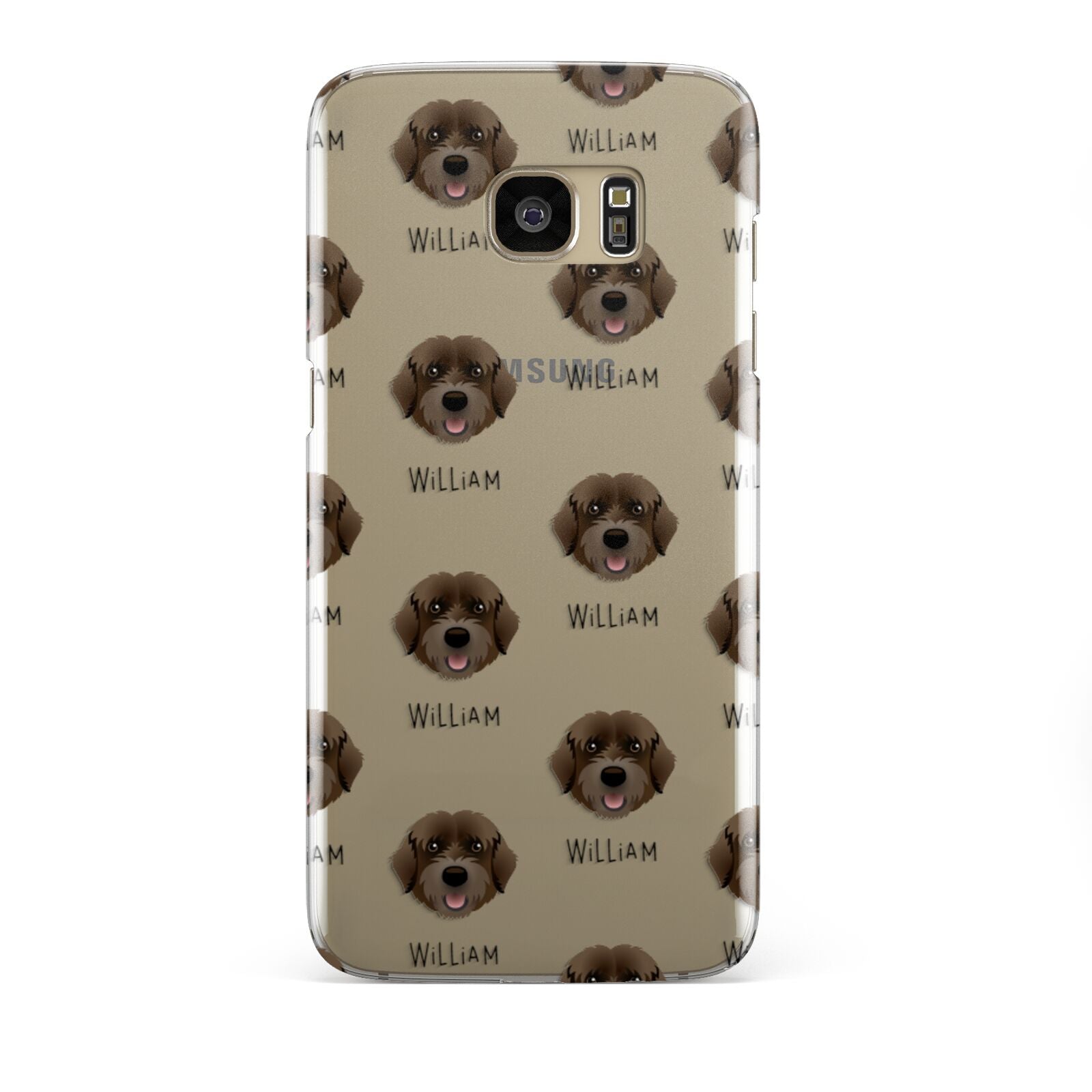 Portuguese Water Dog Icon with Name Samsung Galaxy S7 Edge Case