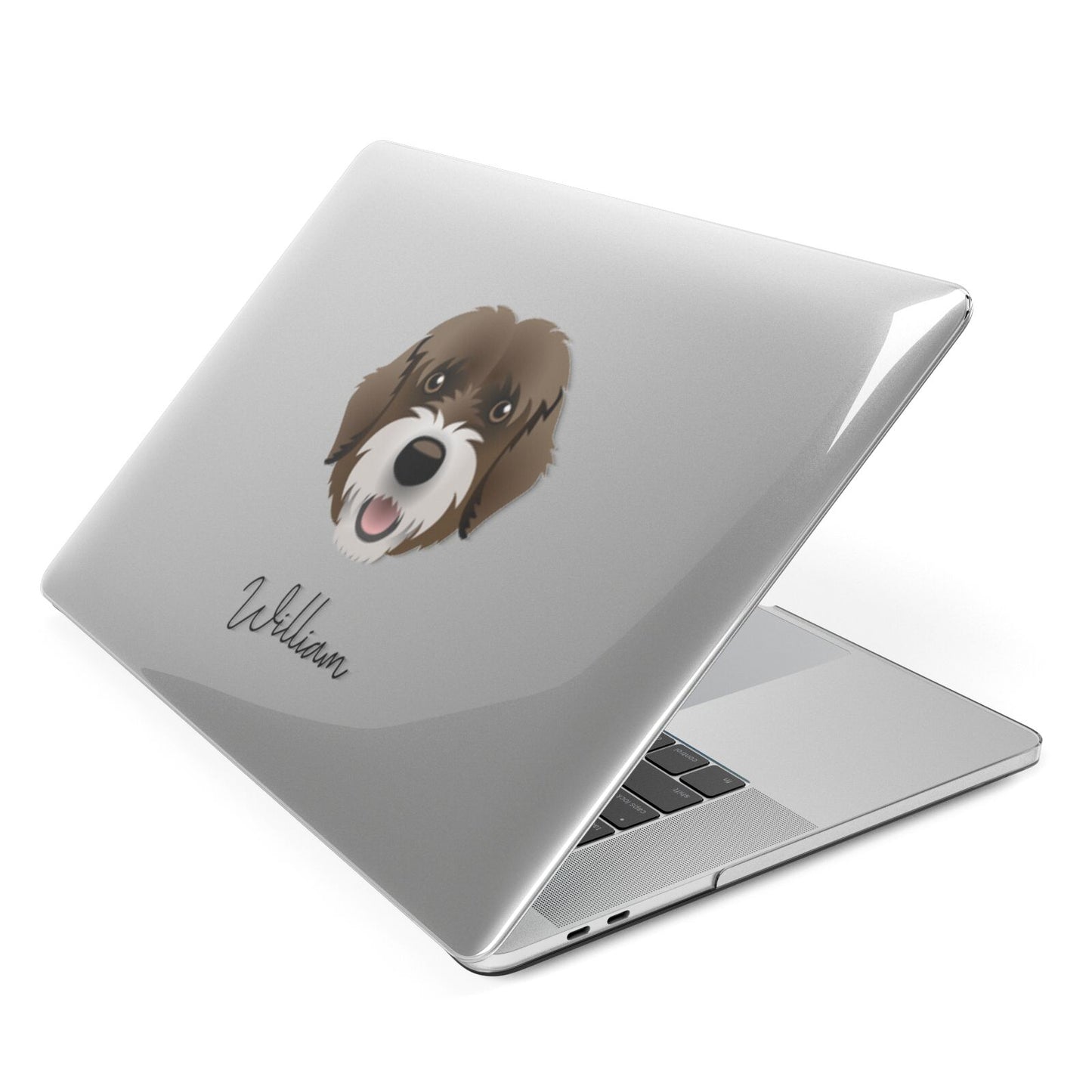 Portuguese Water Dog Personalised Apple MacBook Case Side View