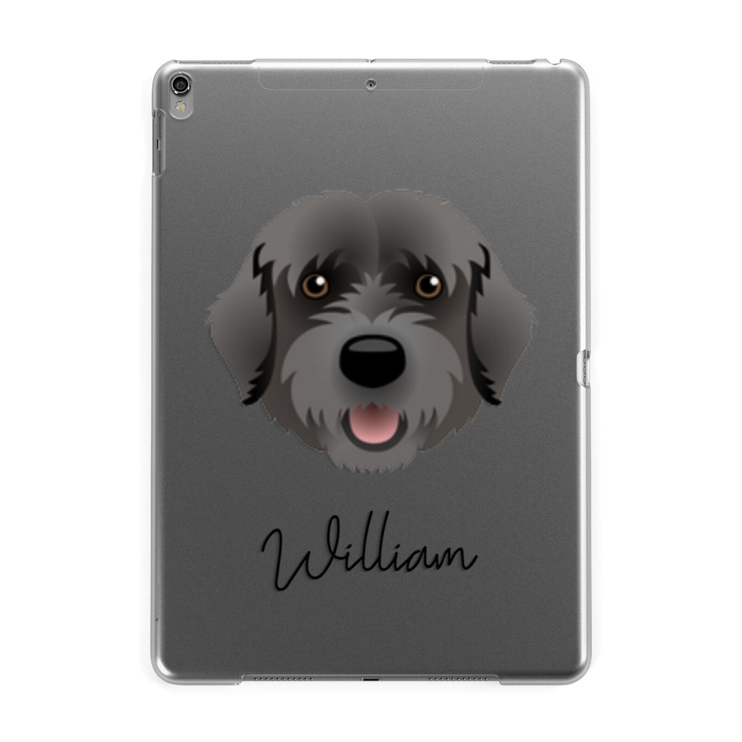 Portuguese Water Dog Personalised Apple iPad Grey Case