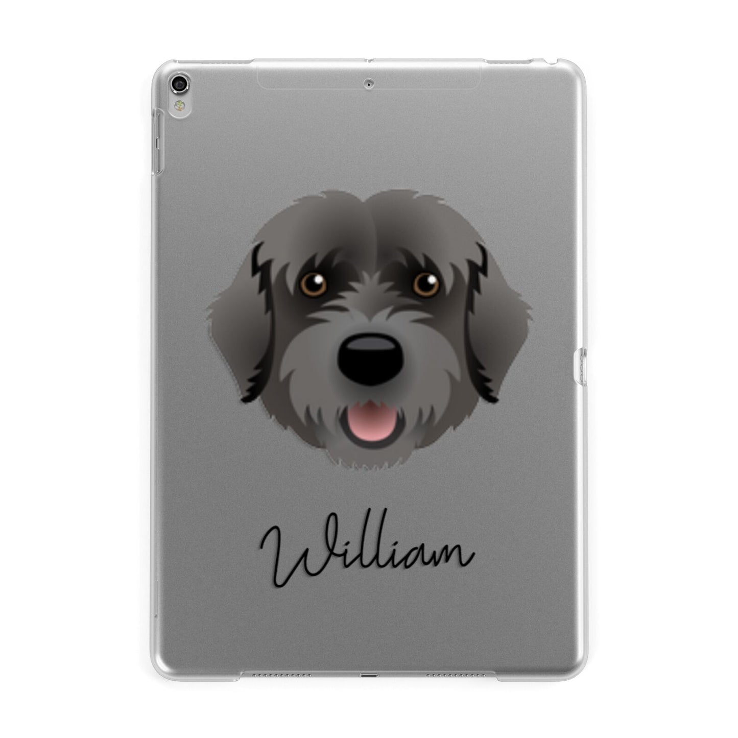 Portuguese Water Dog Personalised Apple iPad Silver Case