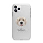 Portuguese Water Dog Personalised Apple iPhone 11 Pro Max in Silver with Bumper Case